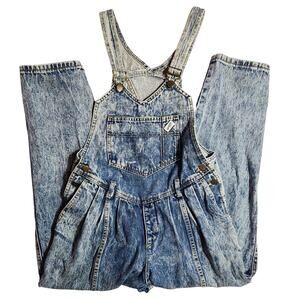 VTG Guess Georges Marciano 1980s  Grunge Denim Overalls Sz 2 Retry 80s Acid Wash